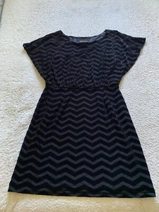 White House Black Market Women Short Sleeve Knee Lined Shirt Dress Black Size S - Picture 1 of 10