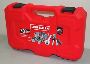 New!! CRAFTSMAN 33 Piece 3/8” Drive SAE/ METRIC "SOCKET TOOL SET" #CMMT12013 - Foto 1 di 7