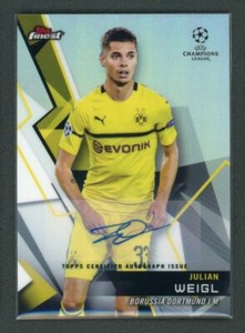 2019 JULIAN WEIGL AUTO TOPPS FINEST UEFA CHAMPIONS LEAGUE REFRACTOR AUTOGRAPHS