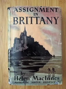 Assignment in Brittany by Helen MacInnes - 1942 HC DJ WWII Fiction- GOOD - Picture 1 of 3