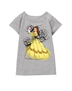 NWT Gymboree Belle Tee shirt Rose Gray S,M,L XL Girls Disney Princess - Picture 1 of 1