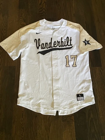 New RARE Vanderbilt Commodores SEC #17 NIKE Baseball Jersey LG Cover