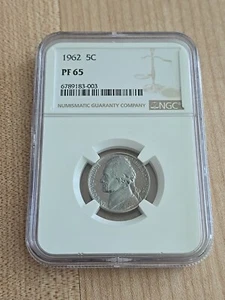 1962 5 CENT JEFFERSON NGC PF65 RAINBOW TONED! - Picture 1 of 7