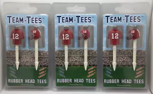 Alabama Crimson Tide Golf Pro Rubber Head Golf Tees, 6 Total Golf Tees ⛳ 🏈 - Picture 1 of 3