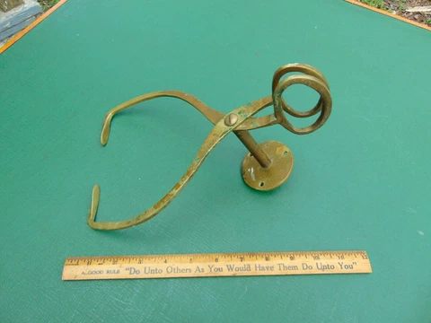 Vintage Brass Ice Tongs Country Toilet Paper Holder Cover