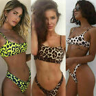 2pcs Ladies Sexy Leopard Bikini Set Beachwear Swimsuit Swimwear Bathing Suit · 