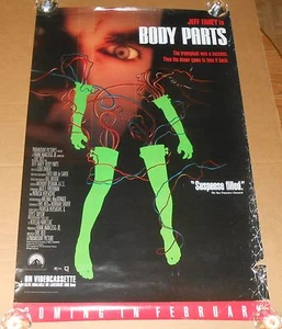 Póster de la película Body Parts 1991 promoción original 41,5x27 Jeff Fahley - Imagen 1 de 2