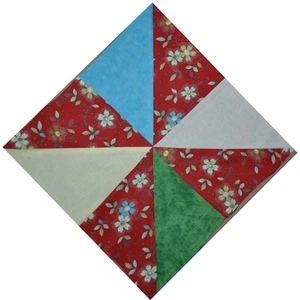BLOQUES DE EDREDÓN-Volantes, Rojo, Aqua,Natural,Crema, Verde-11 1/2" Cuadrado (E24B) HECHO EN EE. UU. - Imagen 1 de 1