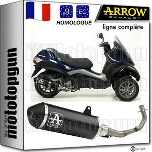 ligne complete approuve open noir urban arrow pour piaggio mp3 400 rst 2007 07 - Bild 1 von 4