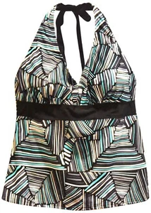 New Heat Womens Plus Size Tankini Swimsuit Top 18 22 W Halter High Tide - Picture 1 of 2