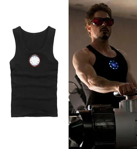 Iron Man Tony Stark Cotton Vest Reactor T-shirt Sport Tights clearance - Picture 1 of 3