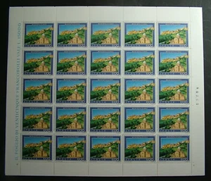 1990 Italy Tourist MONTEPULCIANO 600 Lire Full Sheet MNH - Picture 1 of 1