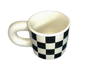 Tazza ceramica a scacchiera tazza latte caffè grasso contenitore bevande - Foto 1 di 4