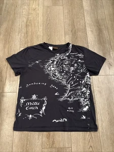 Herr der Ringe Hobbit Shirt Herren XL grau Mittelerde Karte Film Promo T-Shirt - Bild 1 von 4