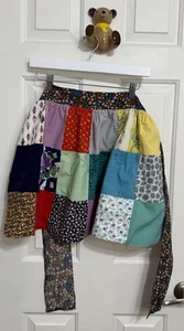 Vintage Patchwork Halbschürze süß bunt lustig MCM 70er - Bild 1 von 3