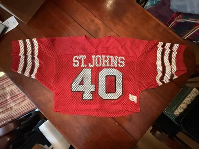 Camiseta de fútbol vintage de malla de los 80 Champion High School / St Johns Foto 1 de 4