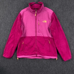 The North Face Denali Womens Large Softshell Jacket Pink Fuchsia Fleece Pockets - Picture 1 of 15