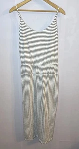 Old Navy Large Maxi Dress Pinstripe Spaghetti Strap Resort Beach Cotton Summer - Picture 1 of 7