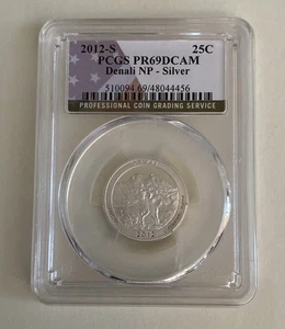 2012-S 25C State Quarter Denali NP PCGS PR69 DCAM 90% Silver  - Picture 1 of 2