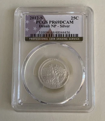 2012-S 25C State Quarter Denali NP PCGS PR69 DCAM 90% Silver  - Image 1 of 2