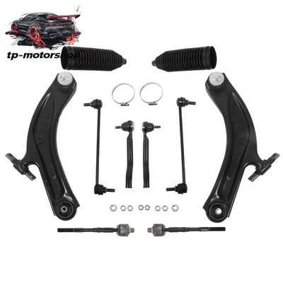 For Nissan Rogue Qashqai Front Lower Control Arms Sway Bar Tie Rods Boots US - Изображение 1 из 4