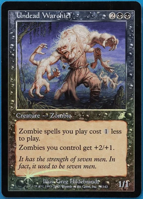 Undead Warchief FOIL Scourge HEAVILY PLD Black Uncommon CARD (506052) ABUGames - Image 1 of 2