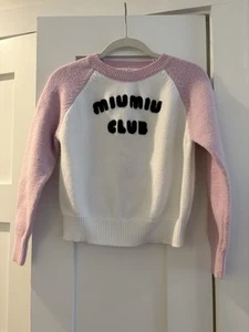 Miu Miu Girl’s Crewneck Sweater Size 10 - Picture 1 of 4