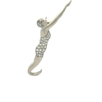 0.20 Carat Round Brilliant H VS Diamond Platinum Pin Brooch - Image 1 of 4