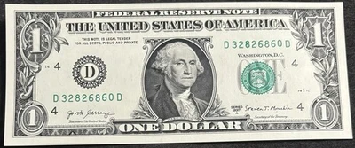 2017 A Uncirculated Cleveland $1 Bill Mis-stamped 8 Green Ink Error  - Image 1 of 2