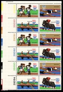 US Scott # 1794a, 1980 Olympic Games, Plate Block of (12) 1979 15¢ Stamps, MNH - Picture 1 of 1
