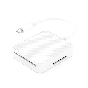 USB-C M2 SD SM XD Card Reader Compact Flash Reader 4-Slot Memory Card Adapter - Picture 1 of 12