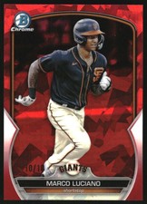 2023 Bowman Chrome Sapphire Prospects Red Refractors #BCP43 Marco Luciano /10