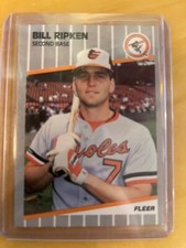 1989 Fleer Baseball Bill Ripken "FF" Error Card Censored  #616 Baltimore Orioles