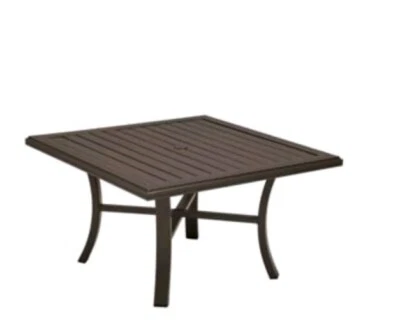 Tropitone Banchetto 42" Cuadrado Chat Paraguas Mesa Aluminio Listón Top Nuevo Foto 1 de 3