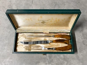 E. PARKER & SONS SHEFFIELD INGLATERRA JUEGO DE TALLA DE 8 PIEZAS CON CUCHILLOS PARA CARNE - Imagen 1 de 7