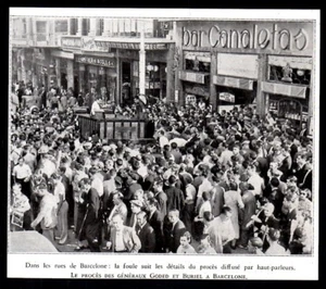 1936 -- BARCELONA DER PROZESS DER GENERÄLE GODED ET BURIEL 3N383 - Bild 1 von 1