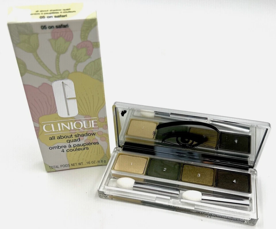 Clinique All About Eye Shadow Quad 05 on Safari 2a Lemongrass 07 Buttered