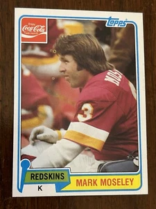 1981 Topps Coca-Cola, Washington Redskins, Mark Moseley, #6 - Picture 1 of 2