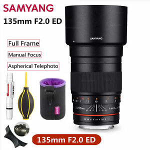 Samyang 135mm F2.0 ED Aspherical Telephot Full Frame Lens for Canon Nikon Sony 
