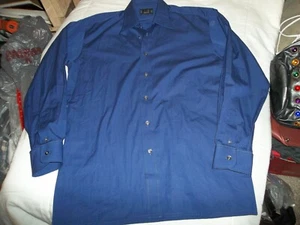 Dunhill made in england blue long sleeve men shirt sz L 15 1/2 - Picture 1 of 12