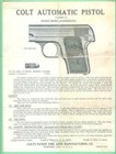 Colt Model 1908 Vest Pocket 25 ACP EARLIER Factory  Instr Manual Reproduction