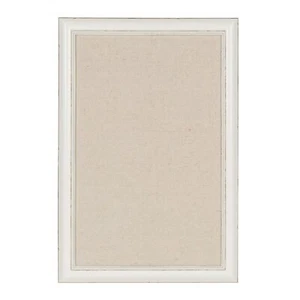 DesignOvation Macon Framed Linen Fabric Pinboard, 18x27, Soft White - Picture 1 of 5