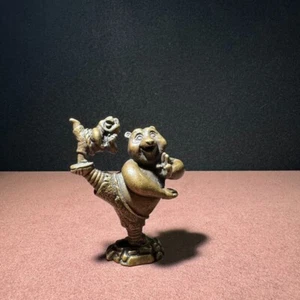 Chinese antique copper Kung Fu Panda statue - Picture 1 of 6