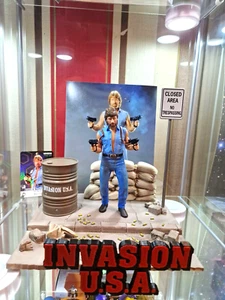 Invasion U.S.A Logo Chuck Norris Multinational Terrorists ex-CIA 1985 American - Picture 1 of 2