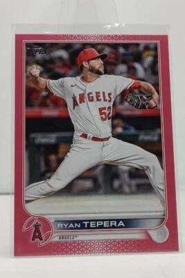 2022 Topps Update Ryan Tepera #US241 Mother's Day Pink Parallel 2/50 Angels - Image 1 of 3