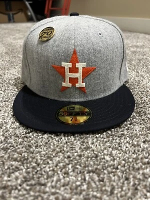 New Era Houston Astros 7 3/8 Gris Lana Naranja 70 Aniversario 5950 Foto 1 de 4