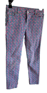 Vineyard Vines Girls Pink/Blue 5 Pocket Design Jeans Size 10 EUC Worn Twice - Picture 1 of 4