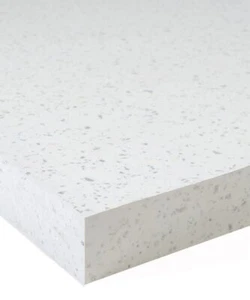 White Sparkle 40mm Square Edge Laminate Kitchen Worktop + Edging Strip - Picture 1 of 2