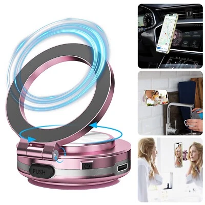 Electric Vacuum Magnetic Suction Phone Holder Foldable Car Mount For Smart Phone - Image 1 of 4