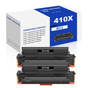 2PK CF410X 410X Kaseta z czarnym tonerem pasuje do HP LaserJet Pro MFP M377dw M477fdn - Zdjęcie 1 z 3